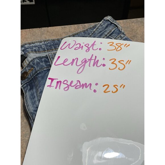 Gap Jeans Women's Boyfriend High Rise Crop Blue Stretch Denim Capri Sz. 18/34R - Picture 7 of 8